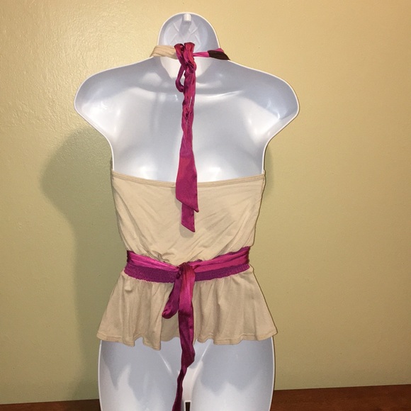 🎉 HOST PICK 🎉 Bebe Color Block Halter Top Size XS - Picture 2 of 5